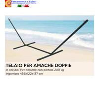 Supporto Telaio Universale Amaca In Acciaio Per Amache Doppie 2 Posti Max 200Kg