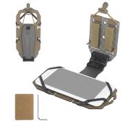 Supporto Telefono Cellulare Ruotabile 90 Gradi, Pannello Navigazione Pieghevole Termoplastica Adatto per Sistemi a Petto(Brown)