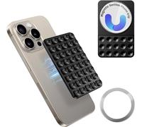 Supporto Telefono con Ventosa in Silicone, Custodia Magnetica per Cellulare, Compatibile con Tutti i Modelli per TikTok Creator/Video/Selfie (Nero)