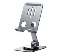 Supporto Telefono Rotante - Porta Cellulare Da Scrivania Portatile | Supporto Placca Pieghévole In Metallo & Sostegno Mobile Trasportabile | Base Salvaspaźio Per Lettore E-Book Fotocamera Videochiamat