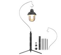 Supporto telescopico per luce | Supporto per lampada pieghevole telescopico in metallo,Treppiede lampada antiruggine per viaggio, paletto di lanterna portatile per la casa e la vita quotidiana