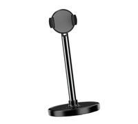 Supporto telescopico rotante regolabile per telefono per live streaming desktop treppiede stand con base e rotazione a 360 gradi morsetto telefono compatibile
