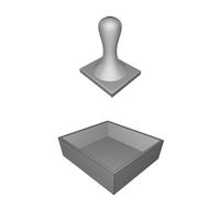 Supporto Timbro con Scatola Custodia Tampone Trodat 35x39mm Stampato 3D
