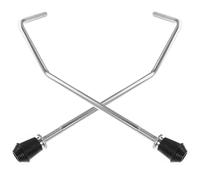 Supporto Tom Drum in Metallo Argento 2 Pezzi per Batteria | Compatibile Vari Marchi, Accessorio per Set di Percussioni, Hardware per Esposizione e Performance