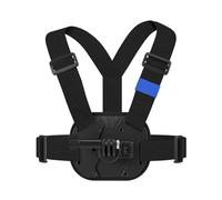 Supporto toracico rimovibile con fodera morbida. Uso comodo e flessibile. Cinghie pettorali. Cinghia di fissaggio per fotocamere Action4/3 X4