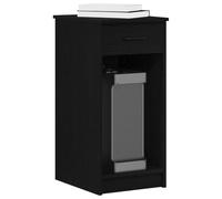 Supporto tornio PC Nero 35x45x77 cm | Legno Ingegneria, Cassetto Conservazione, Tavolo Supplemento Ufficio Casa