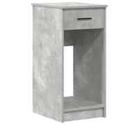 Supporto Torre PC con Cassetto, 35x45x77 cm, Grigio Cemento | Legno ingegneristico, scomparto aperto, superficie per libri, fissaggio a parete incluso