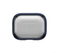 Supporto trasparente per telefono in TPU con custodia per AirPods 4, supporto minimalista da scrivania per iPhone e auricolari, accessorio da viaggio compatto 7,3 x 2,5 x 5 cm, colore: nero, blu