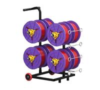 Supporto trasportabile per Bobine di Filo con Ruote, Contiene 4/6/8 Bobine, Resistente Contenitore per Cavi, Cuscinetto Indipendente per Una Facile distribuzione e trazione del Filo (capacit