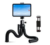 Supporto Treppiede per iPad, Fotopro Mini fotocamera Octopus treppiede con supporto universale per tablet telefono treppiede, selfie treppiede per telefoni fotocamera in diretta streaming