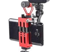 Supporto treppiede per telefono cellulare - Adattatore treppiede per smartphone con scarpa fredda - Attrezzatura fotografica per registrazione video, trasmissione live webcam, fotografia di prodotti