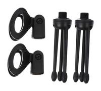 Supporto Triangolare per Microfono Nero 2 Pezzi da Scrivania | Base a Tre Gambe in Plastica, Pieghevole e Bilanciata, per Screencast su Desktop, Colore Nero