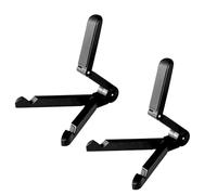 Supporto Triangolare Pieghevole per Tablet in ABS Nero con Viti | Coppia da 2, Regolazione Multiangolo, Formato Portatile, per Casa e Ufficio, Design Semplice e Moderno