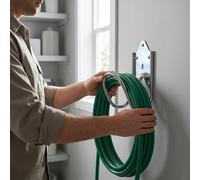 Supporto Tubo da Giardino Antiruggine Appenditubo da Parete Robusto per