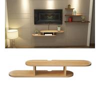 Supporto TV a parete - Console mobile per soggiorno e camera da letto, soluzione di archiviazione in legno naturale da 39 pollici, elegante supporto per componenti TV, design salvaspazio
