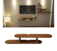 Supporto TV a parete e console multimediale, mensola sospesa per TV per soggiorno e camera da letto (marrone, 120 cm) - Display componenti elegante e soluzione salvaspazio