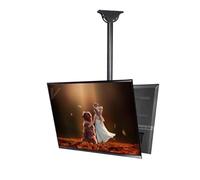 Supporto TV a soffitto inclinabile e regolabile - Staffa di montaggio TV telescopica a 2 lati, compatibile con la maggior parte dei televisori LED 4K da 32 a 70 pollici