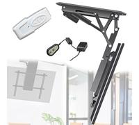 Supporto TV a soffitto motorizzato con regolazione dell'angolo di 0-85° per tetti inclinati, ideale per l'installazione di grandi schermi e ottimizzazione dello spazio