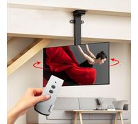 Supporto TV A Soffitto Motorizzato, Sollevatore TV Elettrico con Rotazione di 360° A Sinistra D Destra, Metodi di Installazione A Pavimento D Soffitto, Adatto A TV A Piatto D, One Color, 1300-2300mm