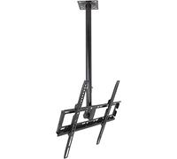 Supporto TV a soffitto Regolabile in inclinazione e Rotazione per schermi LED Piatti da 32 a 55 Pollici. Staffa Extra Lunga Che Supporta Fino a 34,9 kg. Altezza di Vision