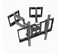 Supporto TV ad angolo regolabile, supporto da parete girevole e inclinabile con doppia base, si adatta alla maggior parte dei televisori a schermo piatto da 32"-70", design resistente a sei bracci per