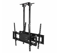 Supporto TV bifacciale, staffa telescopica da soffitto per schermi da 60 a 100 pollici, altezza regolabile per installazione a doppio schermo, robusto gancio da parete e tetto