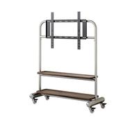 Supporto TV Con Base Girevole, Carrello TV Mobile E Stabile Con Vassoio Portaoggetti E Ruote Bloccabili, Carrello TV Regolabile, Ideale Per Camere Da Letto E Uffici(Silver-C)