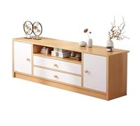 Supporto TV con cassetti per soggiorno ispessito Consiglio artificiale Centro di intrattenimento Ampio piano di lavoro Archiviazione classificata Design superiore Riserva Battiscopa Mobile TV