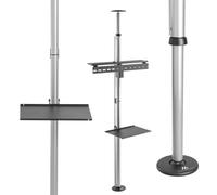 Supporto Stand Porta TV fissaggio soffitto-pavimento telescopico Maclean