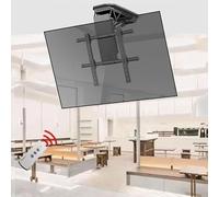 Supporto TV Da Parete Supporto TV Da Soffitto Motorizzato, Staffa Da Soffitto Per TV Pieghevole Telescopica Ribaltabile 0-85°, Staffa Motorizzata Nascosta Con Telecomando(Min250-Max600mm 50-90intv)