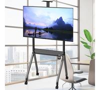 Supporto TV da Pavimento Carrello Porta TV con Ruote per Schermi Plasma/LCD/LED 42-120 Pollici, Mobile Carrello Staffa Altezza Regolabile Piedistallo Fino a 120 kg/150 kg Black-55-120inch