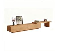 Supporto TV Da Pavimento Con Cassetti,Moderno Mobili Soggiorno,Consolle Multimediale,Mobile TV Espandibile In Stile Moderno Di Metà Secolo,per Soggiorno,Camera Da Letto(Wood,55in/140cm)