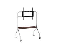 Supporto TV da pavimento in acciaio inossidabile for soggiorno domestico e camera da letto Supporto TV rimovibile da 40-80 pollici con pulegge mobili a 360°(Monolayer)
