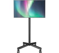 Supporto TV da Pavimento per Schermi Plasma/LCD/LED 23-60 Pollici con Ruote, Carrello Staffa Porta Mobile Supporto TV Fino a 40 kg, Max VESA 400 x 400 mm