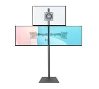 Supporto TV da pavimento regolabile con supporto per schermi LCD LED da 12 27 pollici piatto curvo base girevole fino a 8 kg ideale per camera da letto e soggiorno nero