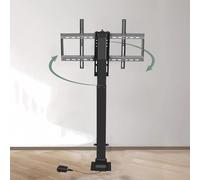 Supporto TV Da Pavimento - Sollevatore TV Elettrico Telescopico, Rotazione Manuale A 360° A Sinistra E A Destra, Adatto A Schermi LED Da 26-70 Pollici, Con Carico 60 Kg/132 Libbre