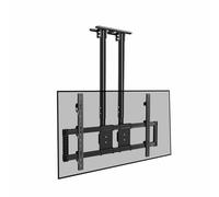 Supporto TV da soffitto - Adatto per TV da 60-120 pollici, supporto TV con doppia barra e inclinazione regolabile, supporto TV telescopico da tetto, tre modalità di installazione