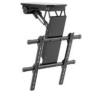 Supporto TV da soffitto motorizzato per TV da 50 a 90 pollici, staffa elettrica regolabile ribaltabile, max VESA 24 x 24 pollici, supporta fino a 80 kg