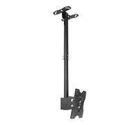 Supporto TV da soffitto per schermo piatto LCD da 20 a 32 pollici, girevole e inclinabile, si adatta alla maggior parte dei televisori, peso massimo 44,9 kg, design resistente e salvaspazio, facile da