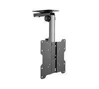 Supporto TV da soffitto pieghevole, staffa regolabile per TV da 17-37 pollici, girevole e inclinabile, supporto fisso per soffitto, VESA max 200 x 200 mm, supporta fino a 20 kg