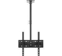 Supporto TV da soffitto Regolabile e Multifunzionale, Schermo LED da 26-55", Rotazione di 360°, Supporto TV Nero Resistente per soffitti, Perfetto per Uso Domestico e in Ufficio