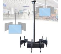 Supporto TV da soffitto regolabile in altezza per schermi da 32 a 75 pollici, staffa girevole a 360° per stazioni e aeroporti, portata 1,2-2 m