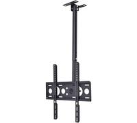 Supporto TV da soffitto Regolabile in Altezza per TV da 32-55 Pollici - Rotazione a 360°, Staffa inclinabile e Girevole, Design telescopico da 1-3 m, carico Massimo 50 kg, Perfetto per l'hom