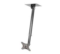 Supporto TV da soffitto Regolabile per TV da 12-27", inclinazione Completa e Rotazione di 360°, Altezza Regolabile, Supporta Fino a 20 kg, Estensione di 2 m, Facile Installazione a soffitto