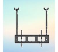 Supporto TV da soffitto regolabile - Staffa inclinabile a doppia barra per grandi schermi LED, perfetto per l'installazione di home theater