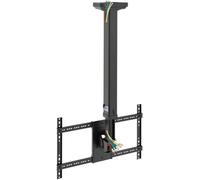 Supporto TV da Soffitto - Staffa di Montaggio TV da Soffitto Regolabile per TV A Schermo Piatto da 40-65 Pollici L'Asta TV può Contenere Fino A 45 kg Vesa Max 600x400 Mm, Black