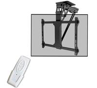 Supporto TV da soffitto - Supporto motorizzato per TV con movimento completo, rotazione a 360°, inclinabile, per TV da 32 a 75 pollici, regolazione dell'angolo di 0-75° ± 90°, sinistra e destra