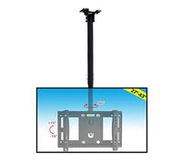 Supporto TV da soffitto, Supporto TV Regolabile, Adatto a TV da 12 a 24 Pollici, Adatto a soffitti Piani e a Volta, Due Tipi di Installazione, 2 m