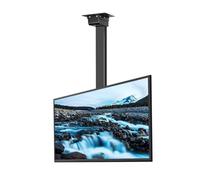 Supporto TV elettrico a soffitto con rotazione manuale a 360°, adatto per TV da 32 a 75 pollici, staffa di montaggio regolabile, con telecomando