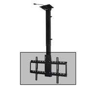 Supporto TV elettrico a soffitto con rotazione manuale a 360°, adatto per TV da 32 a 75 pollici, staffa di montaggio regolabile, con telecomando